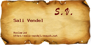 Sali Vendel névjegykártya